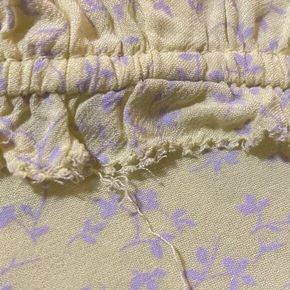 GAP Light Yellow Floral Blouse with Ruffle Neck - Picture 8 of 8